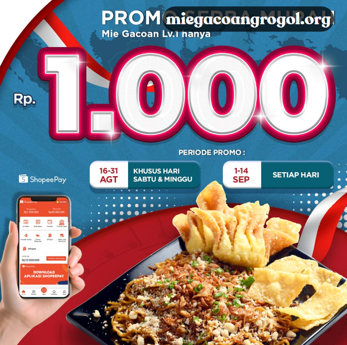 Promo Mie Gacoan Rp1.000, Buruan Nikmati Mie Level 1 dengan ShopeePay!